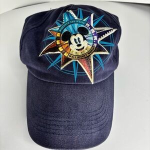 Walt Disney World Hat Cap Parks Discover The Magic Blue Mickey Mouse Compass